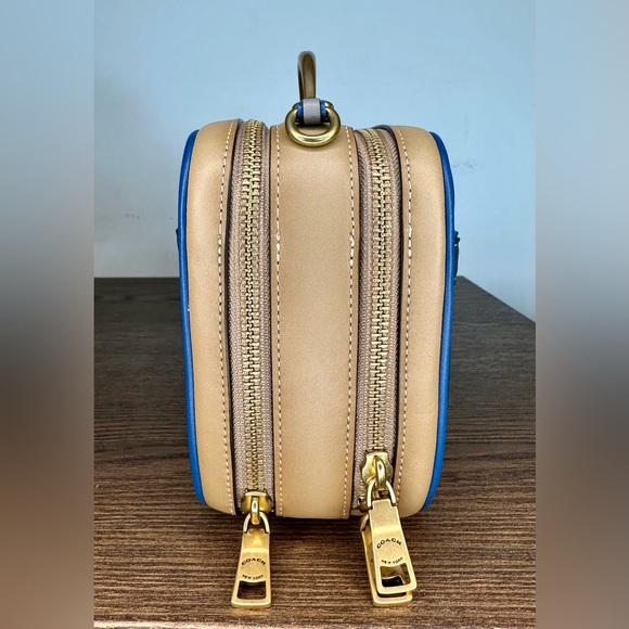 Coach Riley Lunchbox Bag In Colorblock Dark Denim Multi - Picture 3 of 12